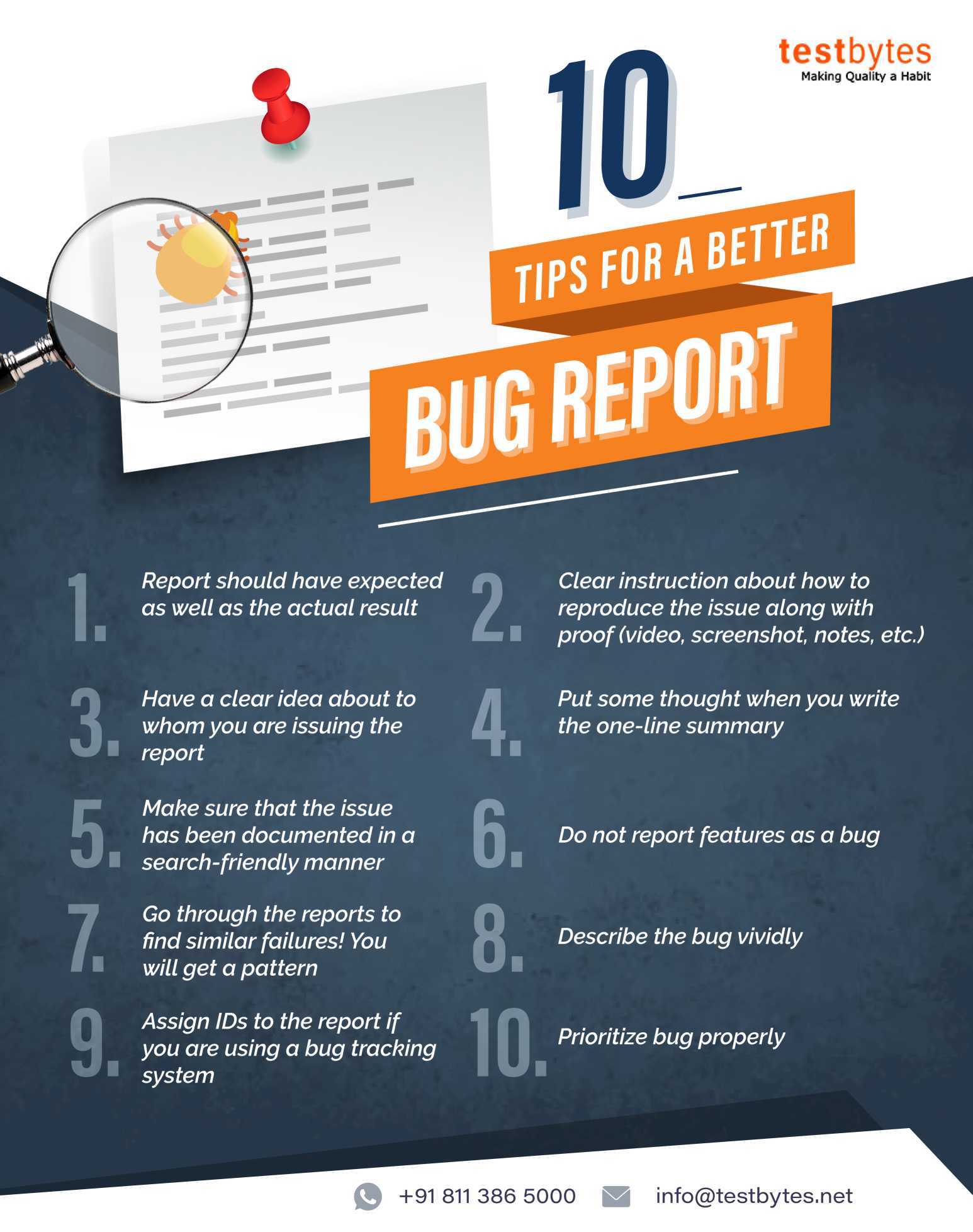 10 Tips For Better Bug Reporting
